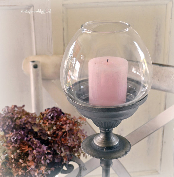 nostalgischer Kerzenhalter MARATHON mit Glaskörper