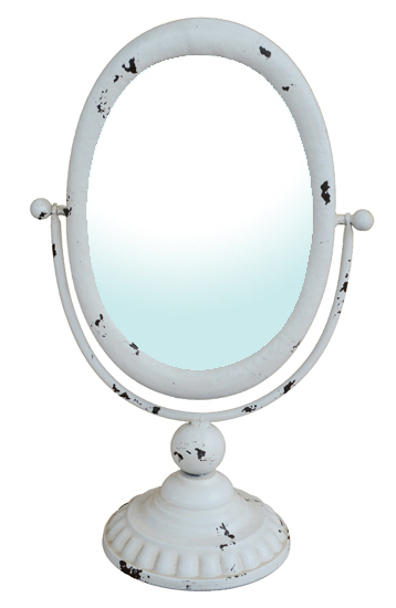 ovaler Tischspiegel  KLEOPATRA im Shabby Chic-Look